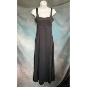Popilush Black Square Neck Sleeveless Maxi Dress with Built-in Shapewear Size S